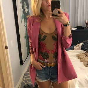 Top Chic Bodysuit with Embroidery